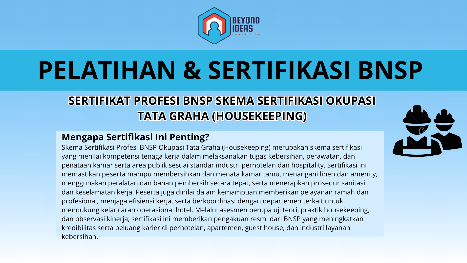 Sertifikat Profesi BNSP Skema Sertifikasi Okupasi Tata Graha (Housekeeping)