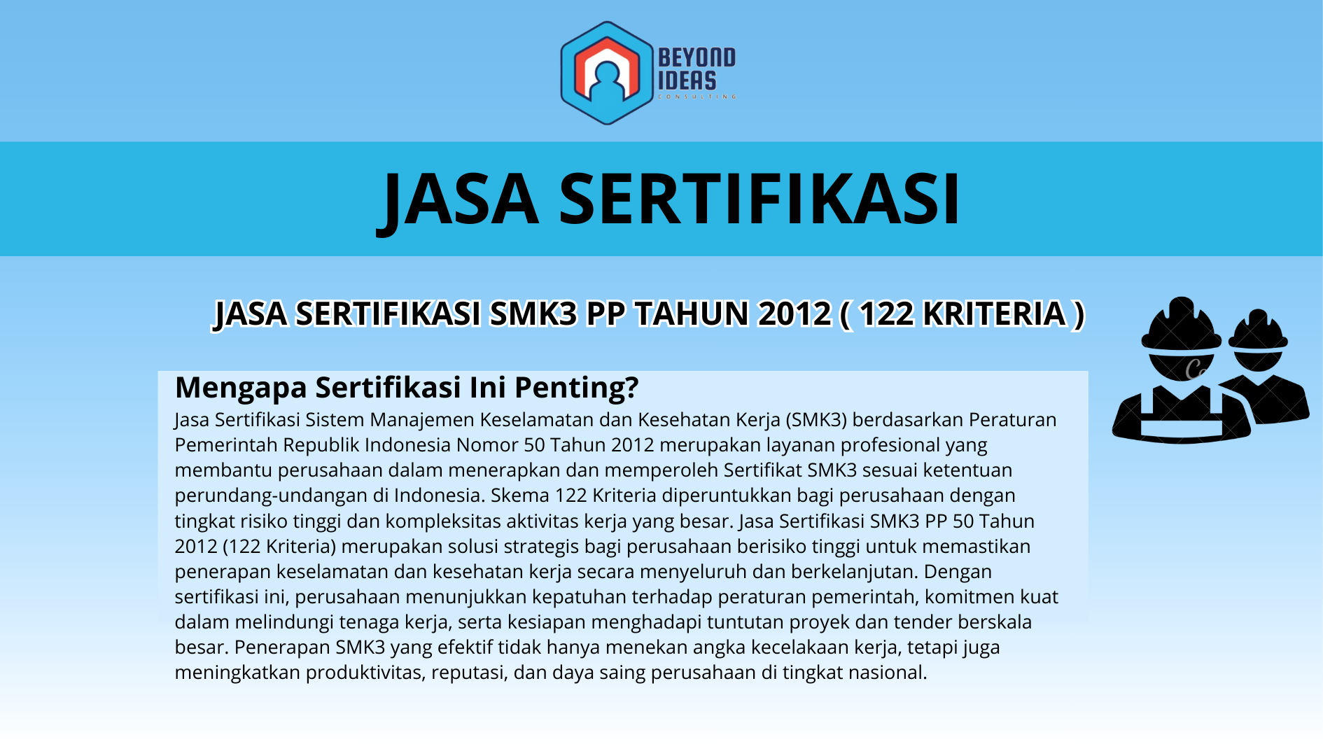 Jasa Sertifikasi SMK3 PP Tahun 2012 ( 122 Kriteria )