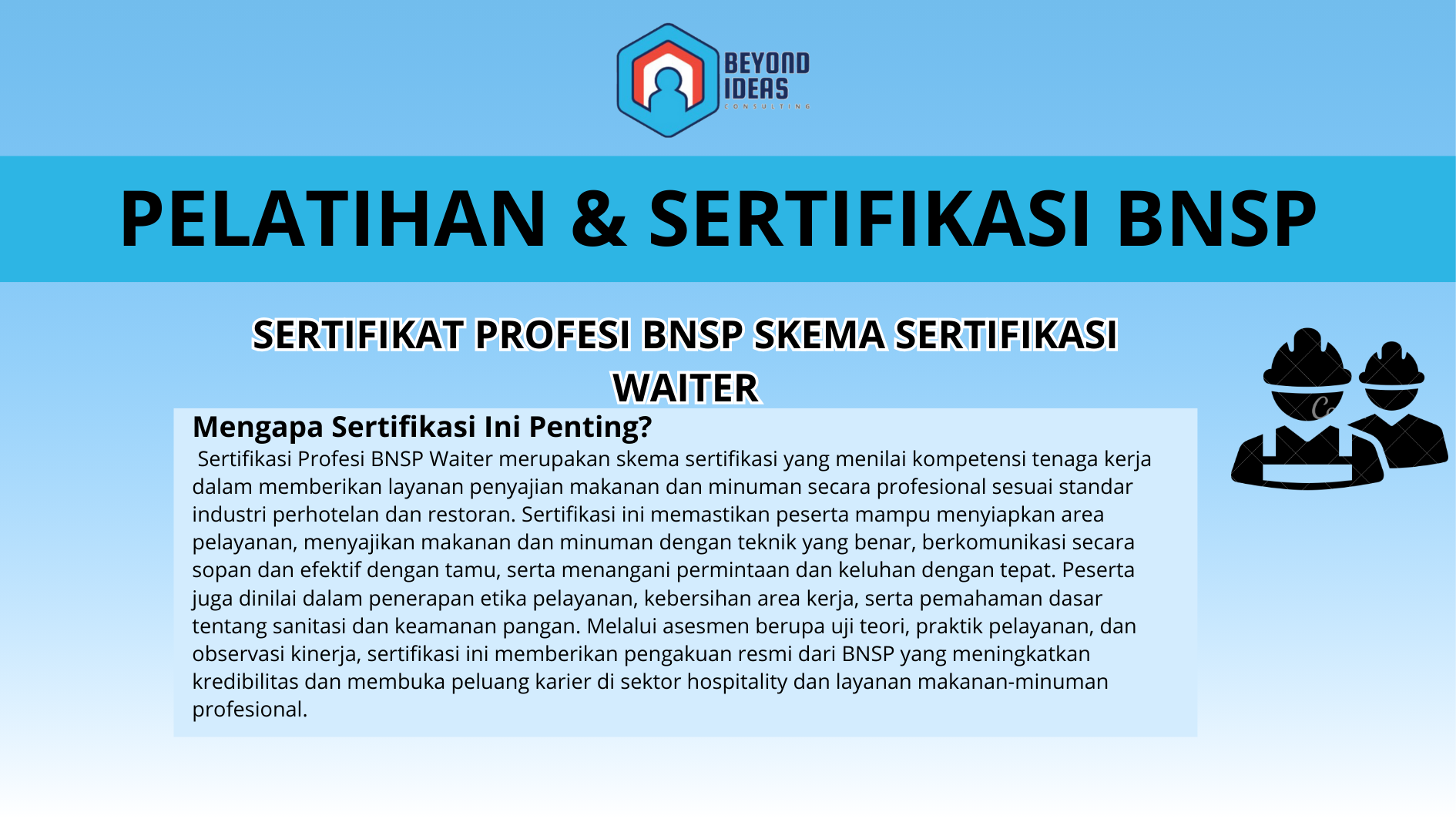 Sertifikat Profesi BNSP Skema Sertifikasi Waiter