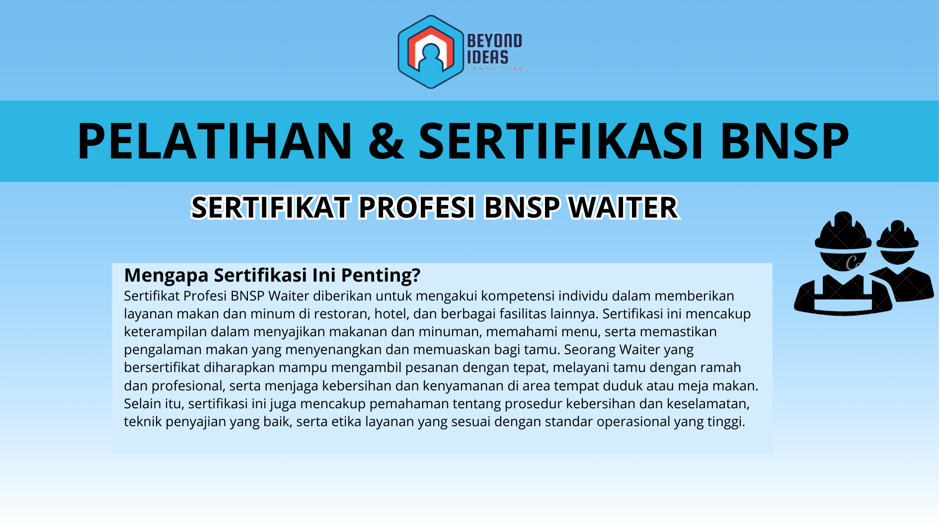 Sertifikat Profesi BNSP Waiter
