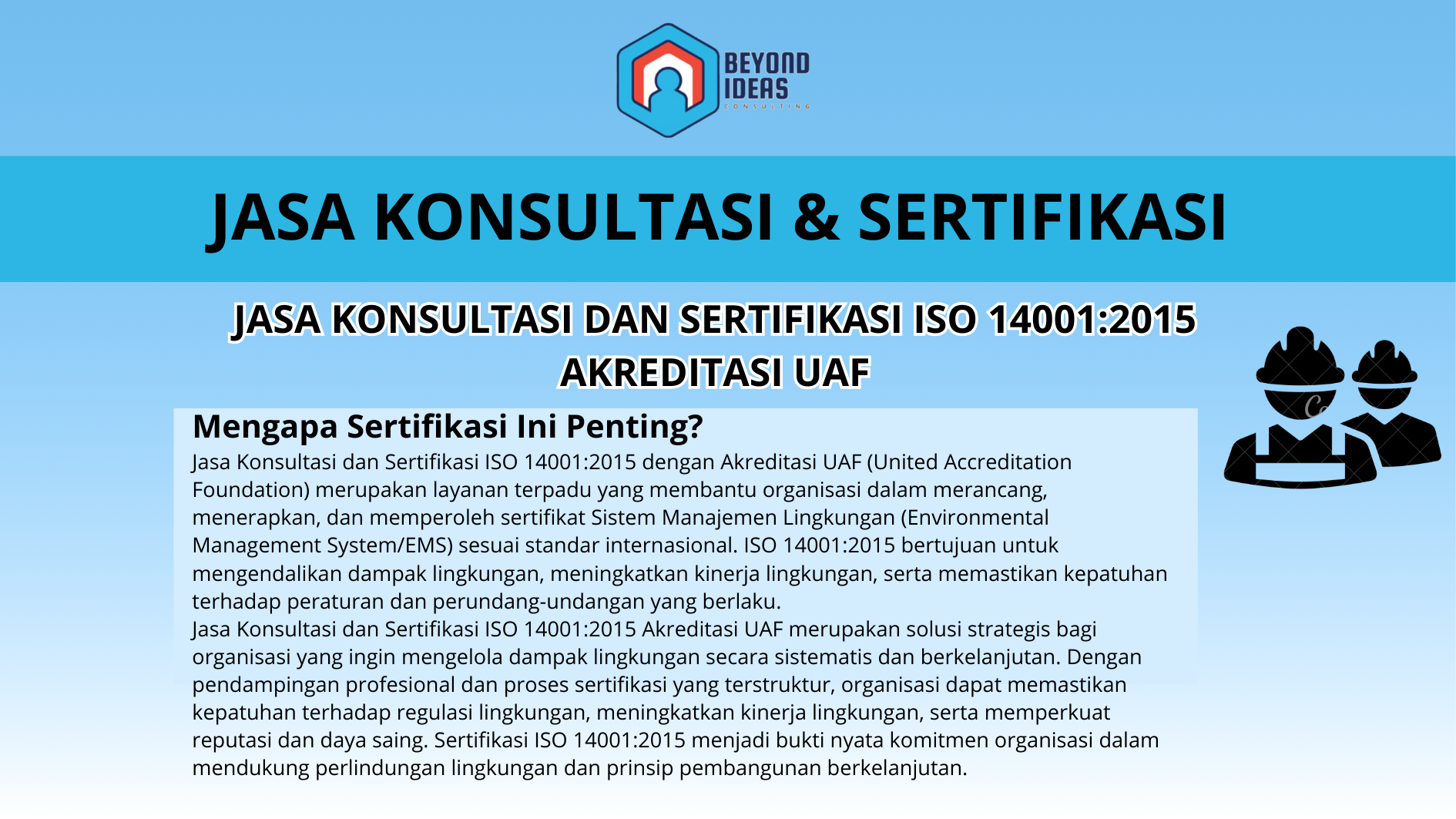 Jasa Konsultasi dan Sertifikasi ISO 14001:2015 Akreditasi UAF