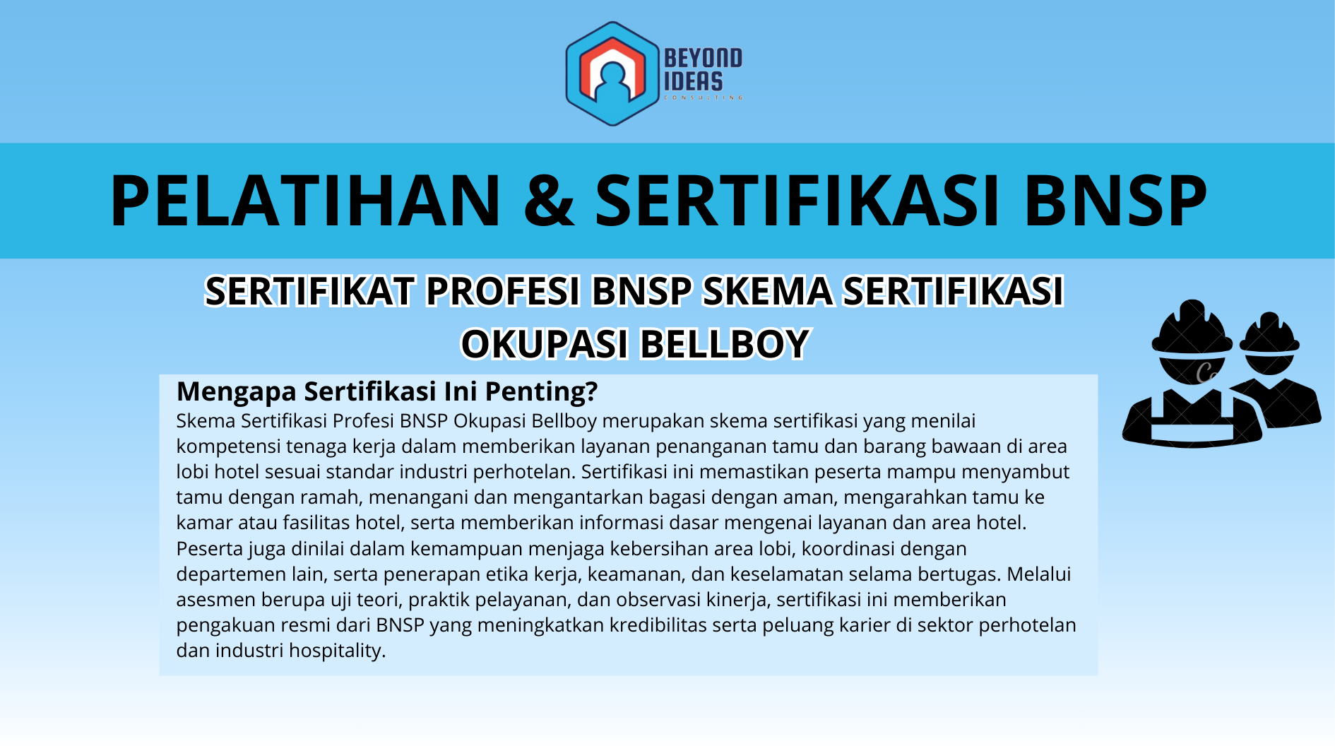 Sertifikat Profesi BNSP SKEMA SERTIFIKASI OKUPASI BELLBOY