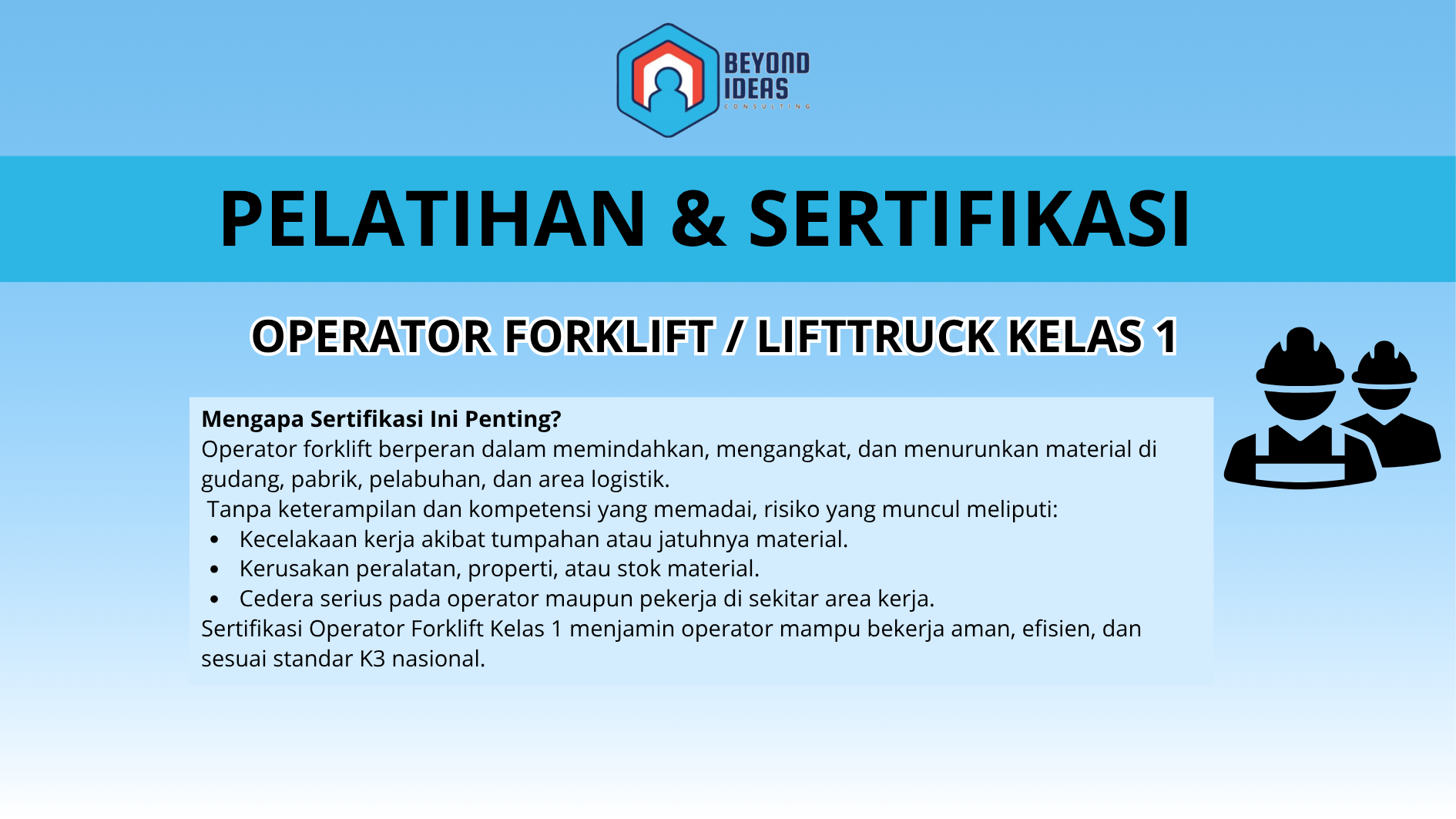 Operator Forklift / Lifttruck kelas 1