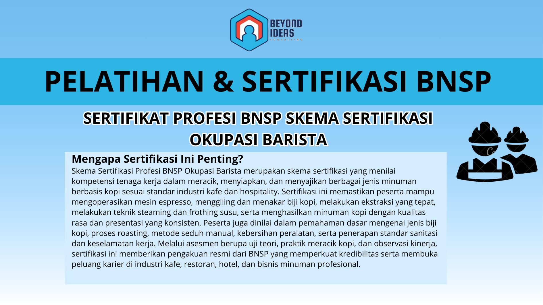 Sertifikat Profesi BNSP SKEMA SERTIFIKASI OKUPASI BARISTA
