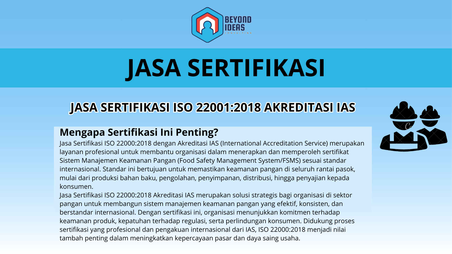 Jasa Sertifikasi ISO 22001:2018 Akreditasi IAS