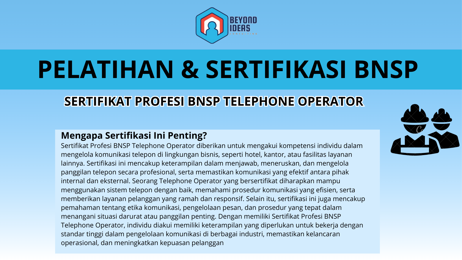 Sertifikat Profesi BNSP Telephone Operator