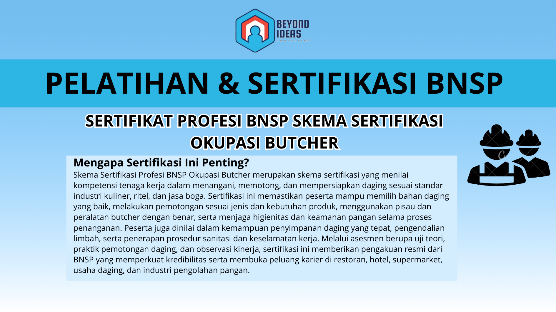 Sertifikat Profesi BNSP Skema Sertifikasi Okupasi Butcher