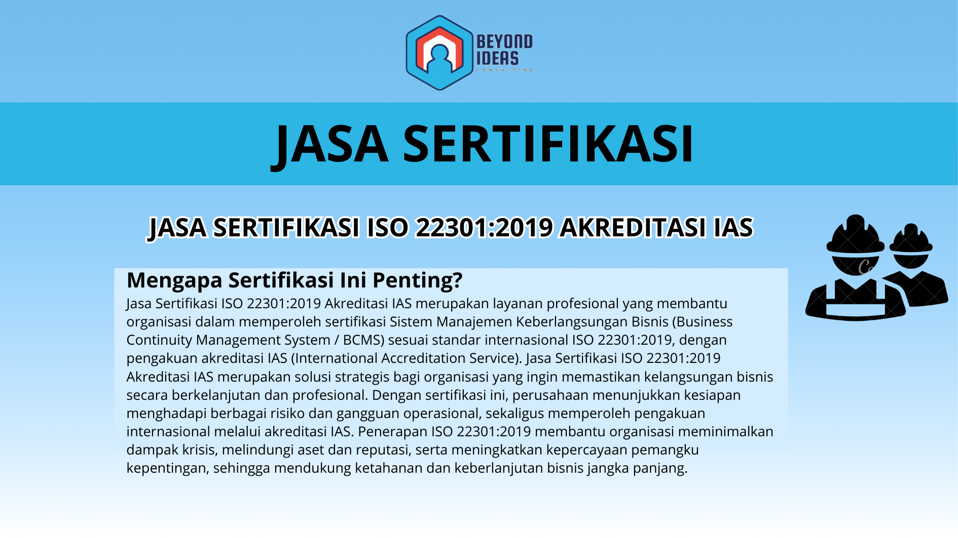 Jasa Sertifikasi ISO 22301:2019 Akreditasi IAS