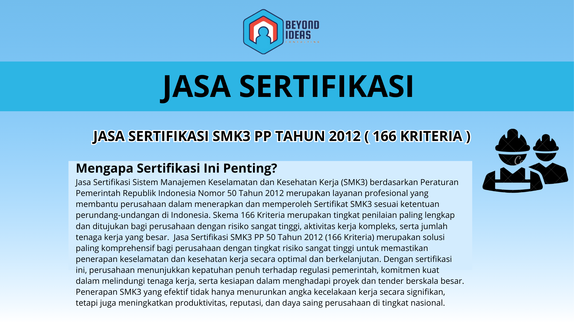 Jasa Sertifikasi SMK3 PP Tahun 2012 ( 166 Kriteria )