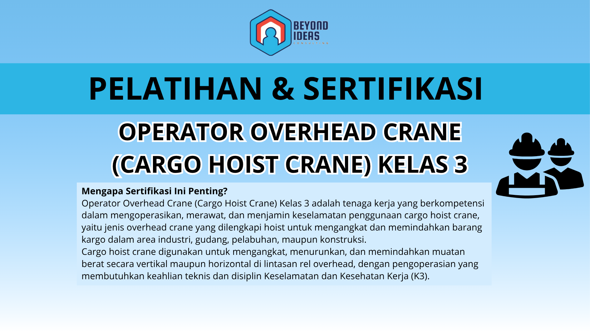 Operator Overhead Crane (Cargo Hoist Crane) kelas 3