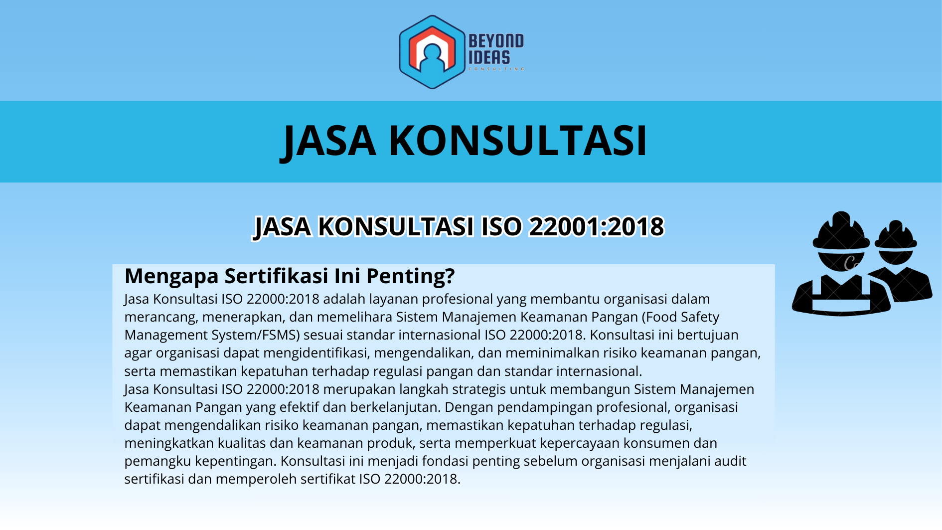 Jasa Konsultasi ISO 22001:2018
