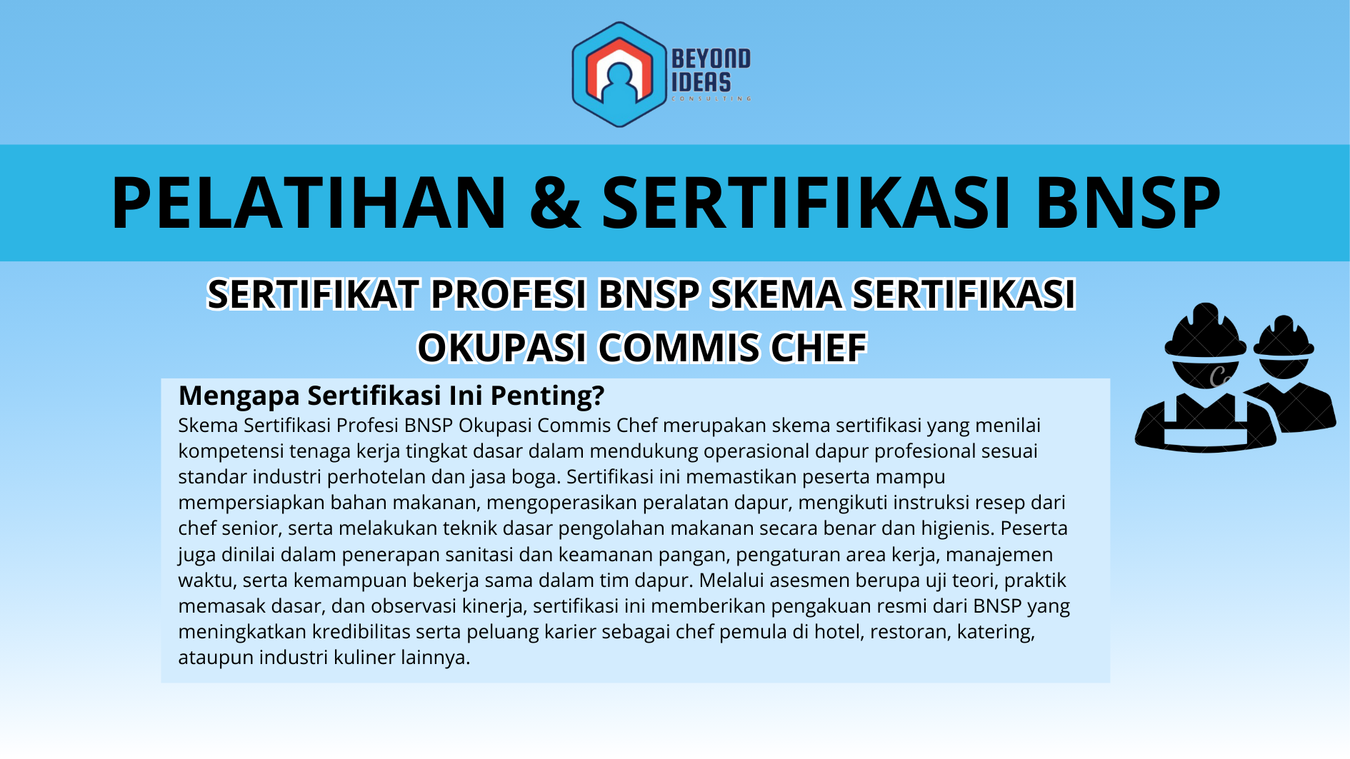 Sertifikat Profesi BNSP Skema Sertifikasi Okupasi Commis Chef