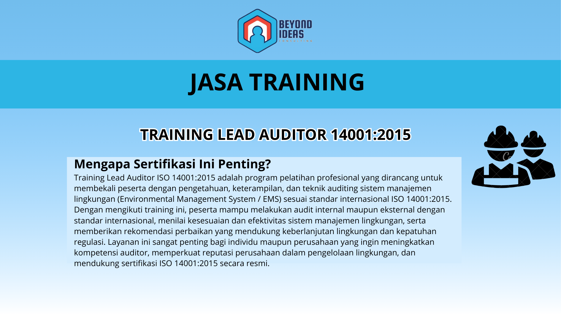 Training lead auditor 14001:2015