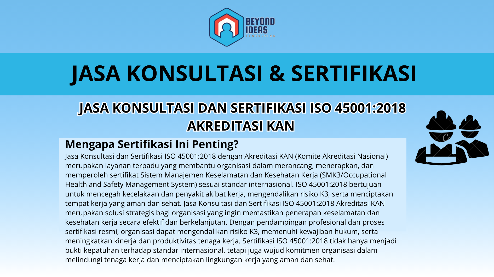 Jasa Konsultasi dan Sertifikasi ISO 45001:2018 Akreditasi KAN