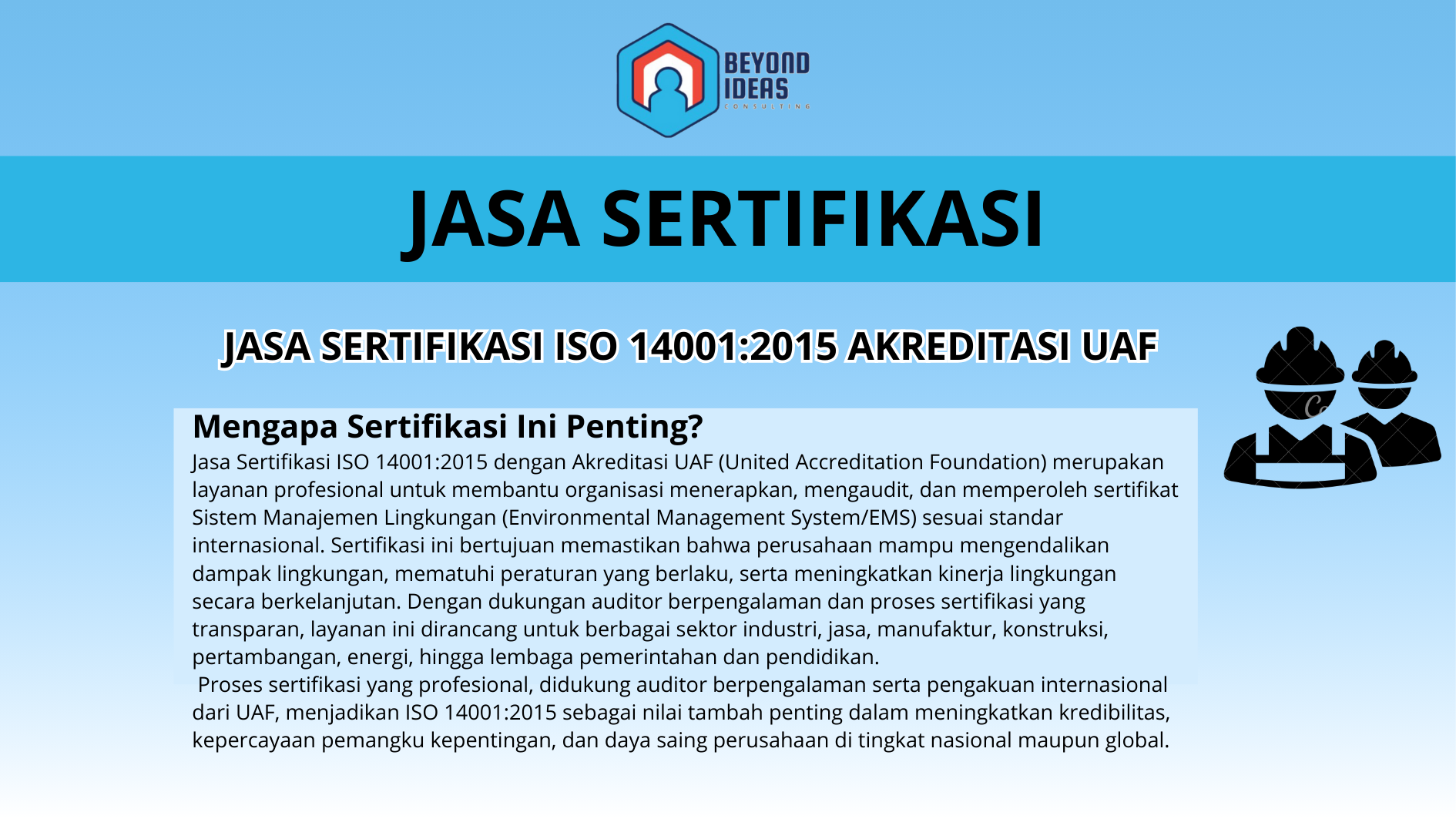 Jasa Sertifikasi ISO 14001:2015 Akreditasi UAF