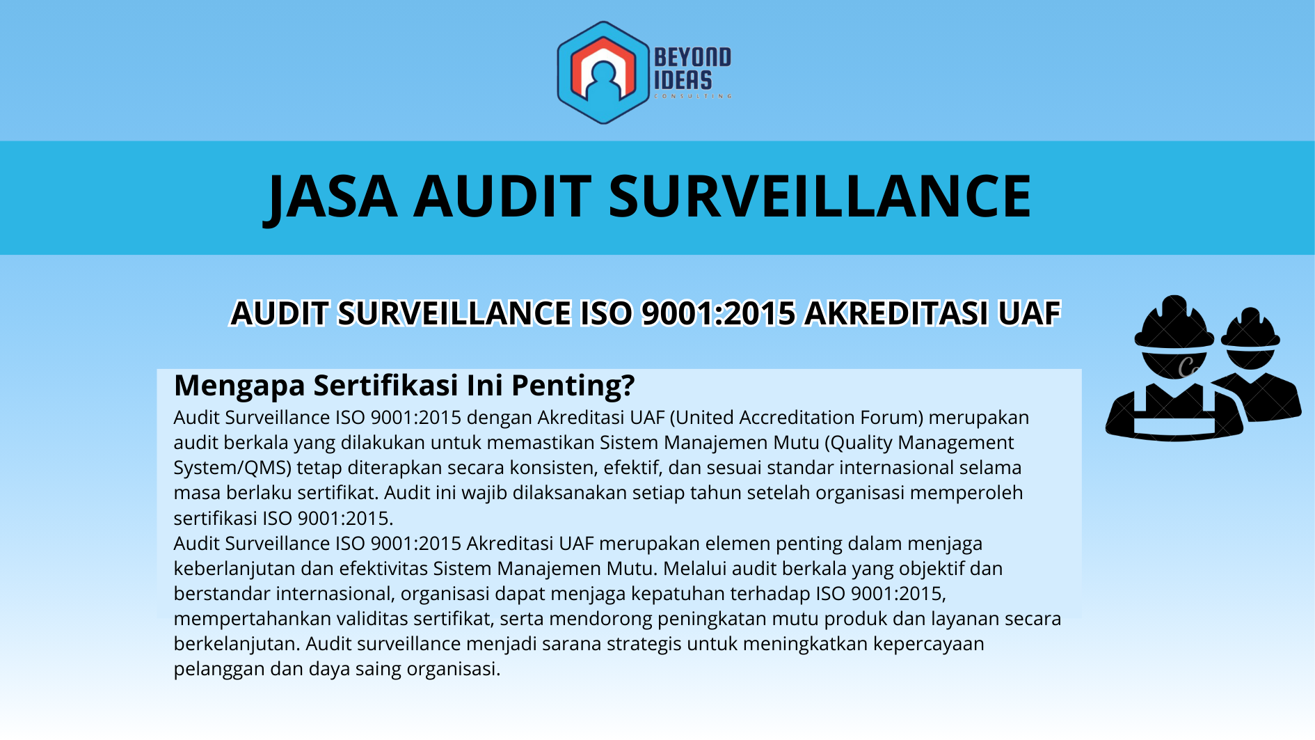 AUDIT SURVEILLANCE ISO 9001:2015 Akreditasi UAF