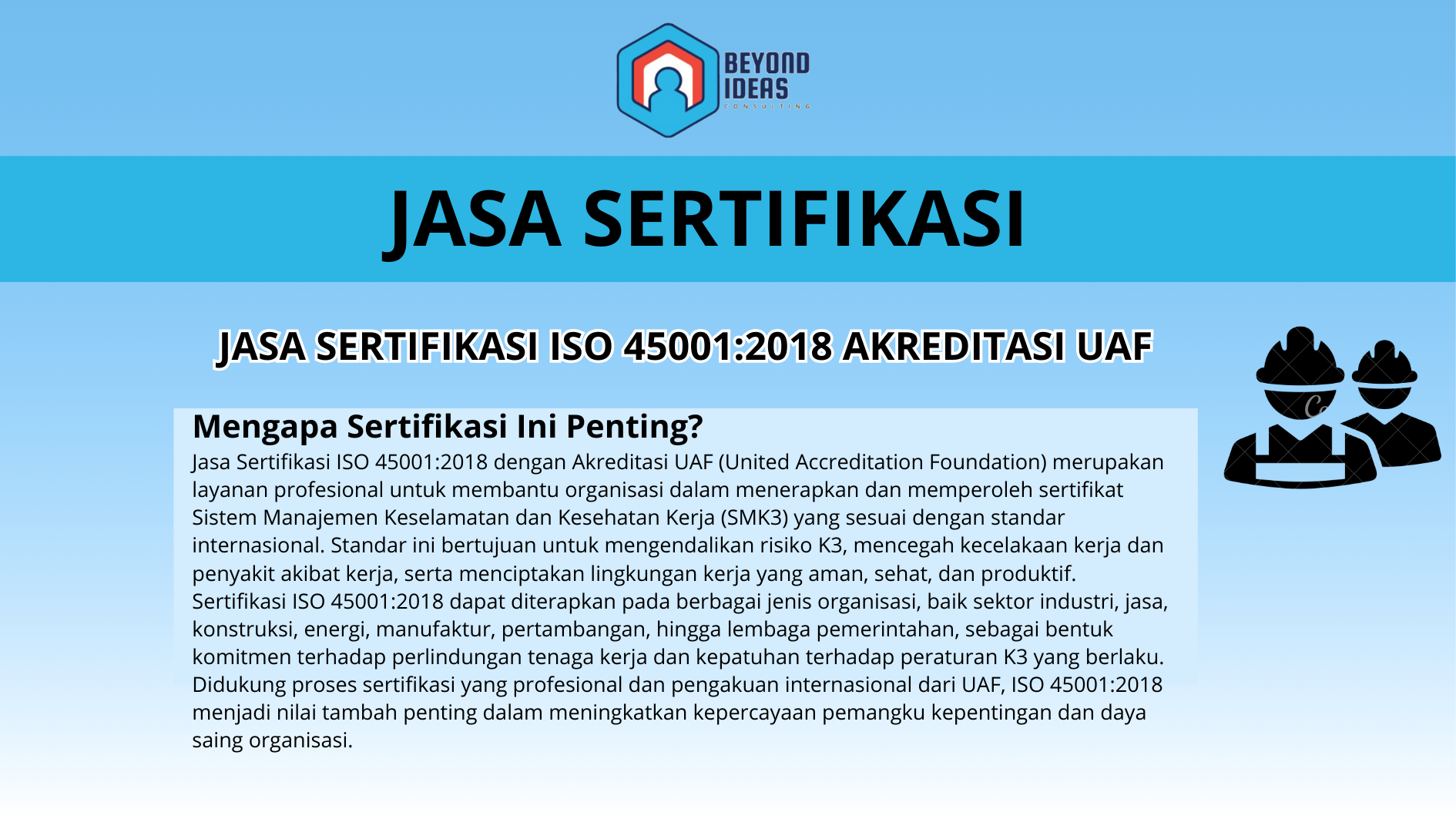 Jasa Sertifikasi ISO 45001:2018 Akreditasi UAF