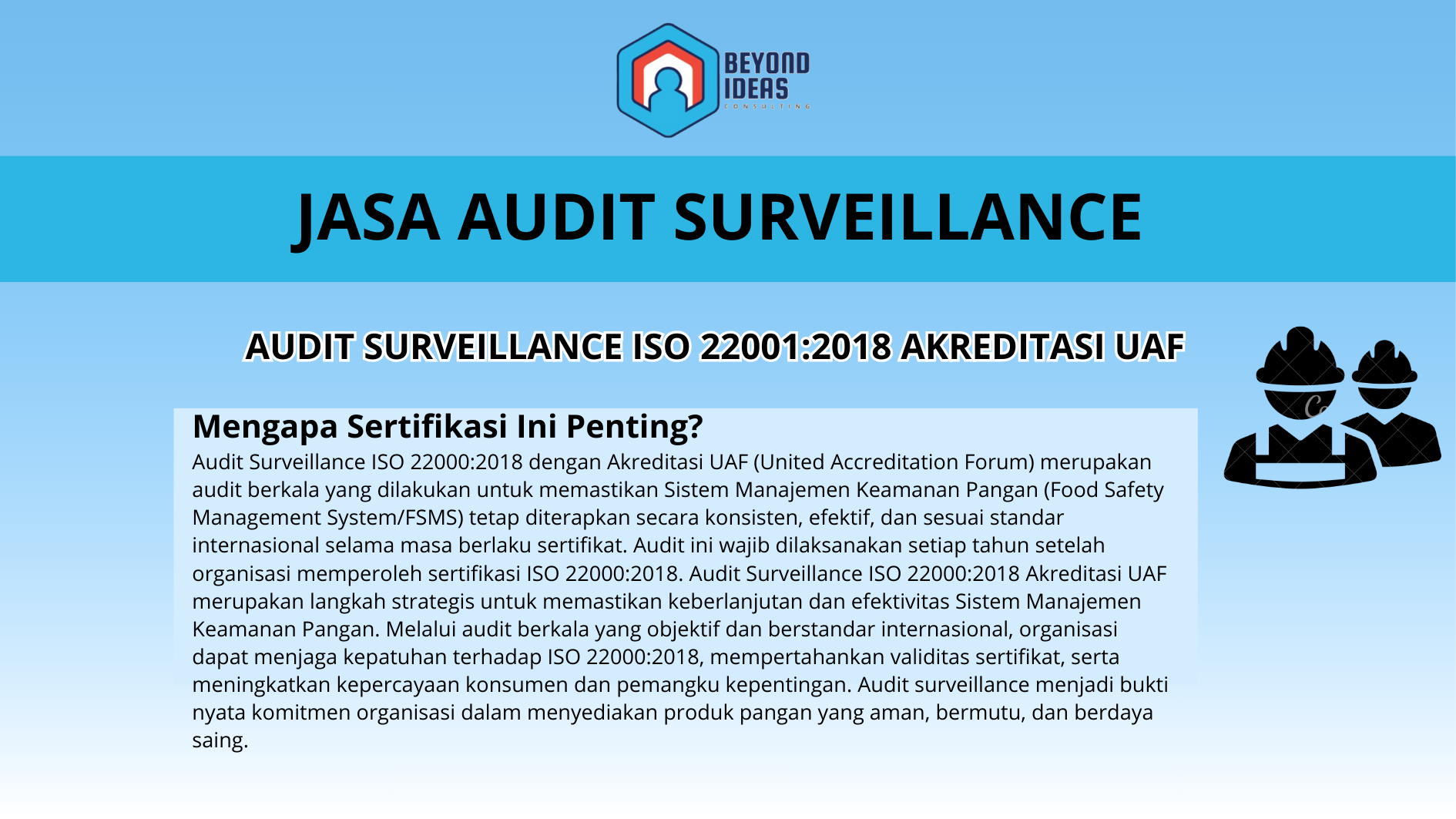 AUDIT SURVEILLANCE ISO 22001:2018 Akreditasi UAF