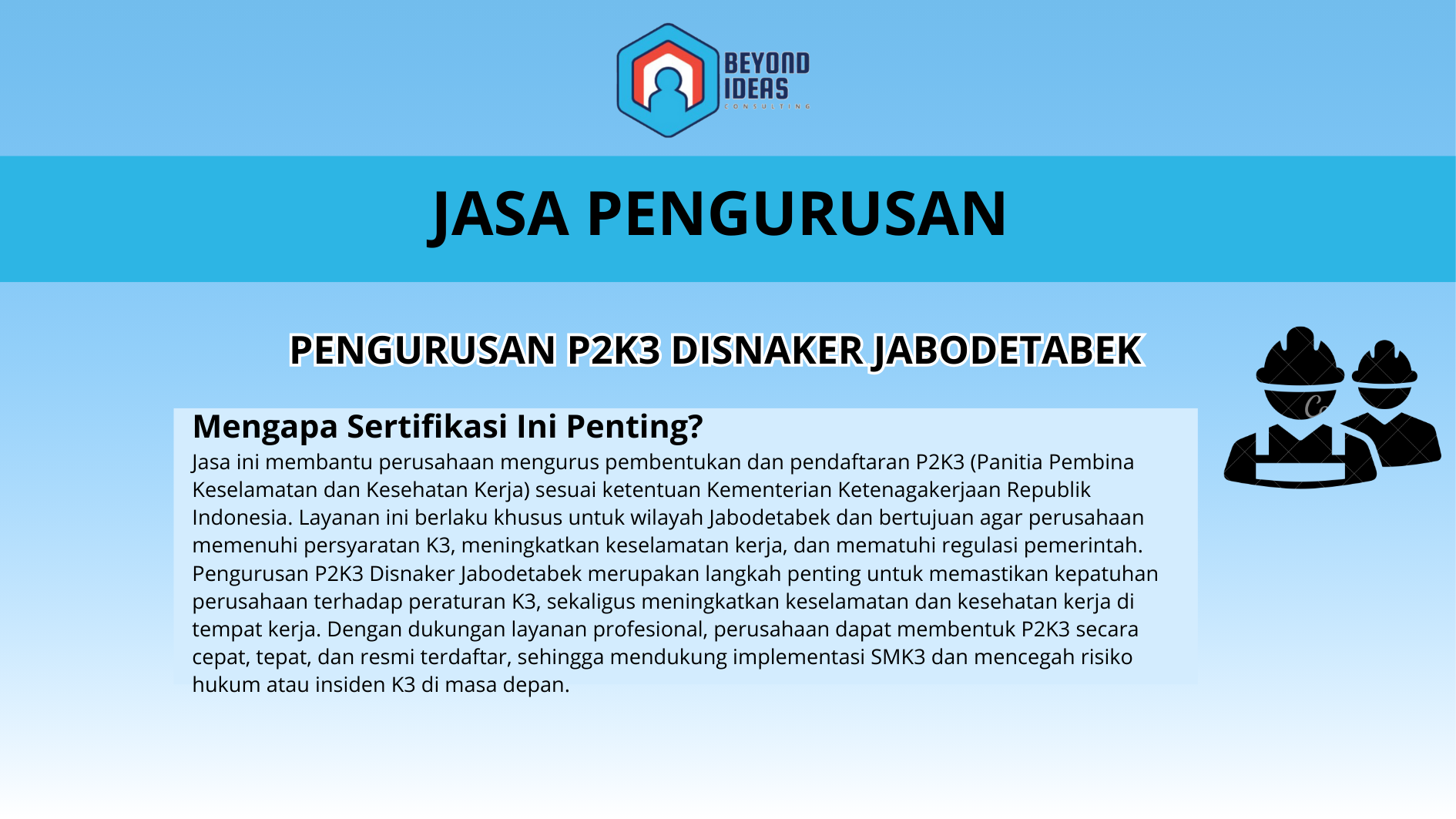 pengurusan P2K3 disnaker jabodetabek