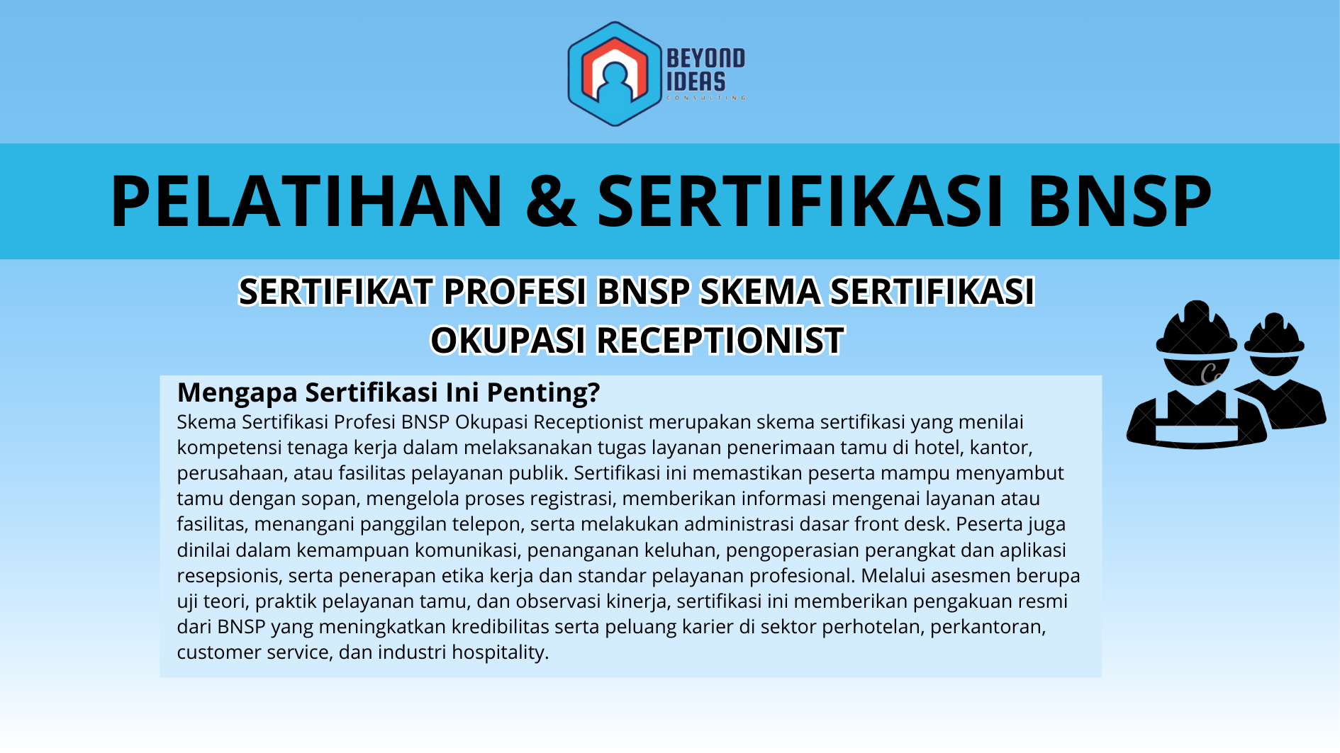 Sertifikat Profesi BNSP SKEMA SERTIFIKASI OKUPASI RECEPTIONIST