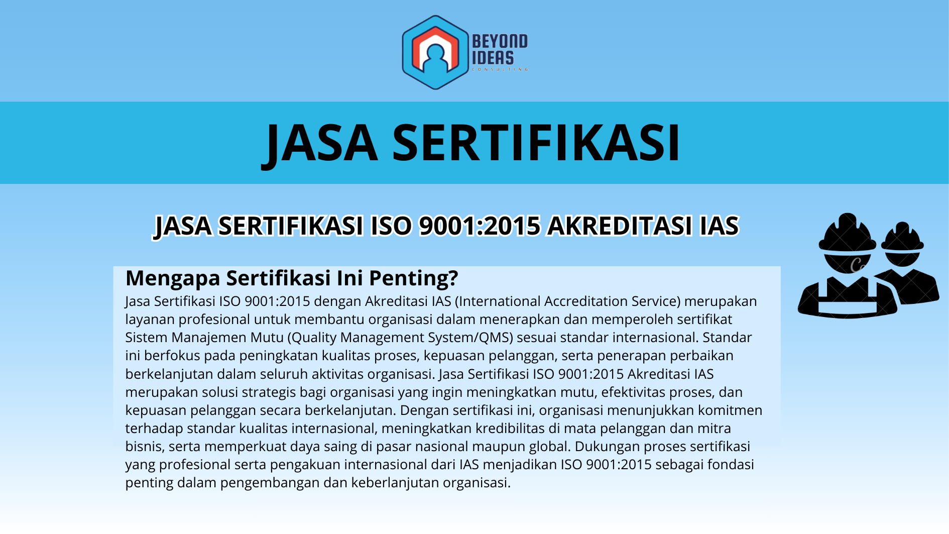 Jasa Sertifikasi ISO 9001:2015 akreditasi IAS