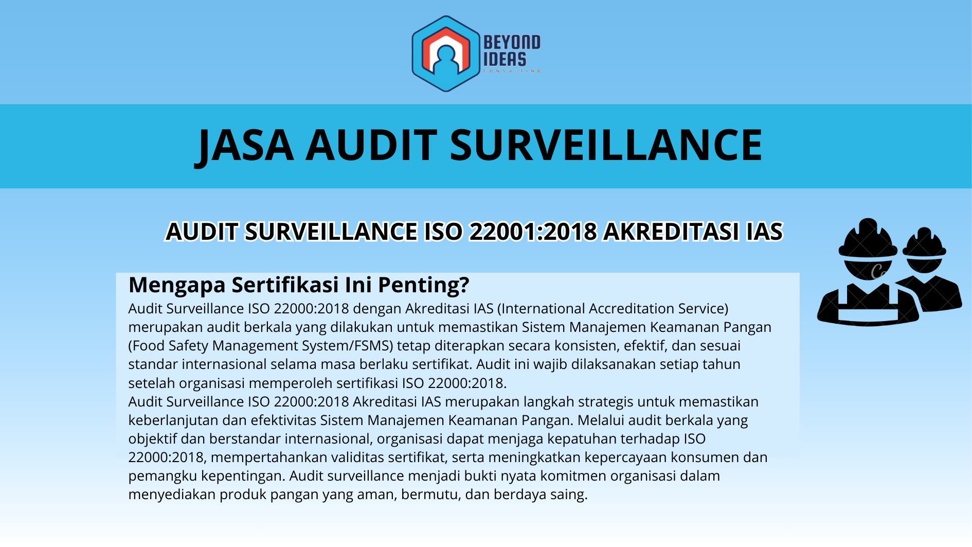 AUDIT SURVEILLANCE ISO 22001:2018 Akreditasi IAS