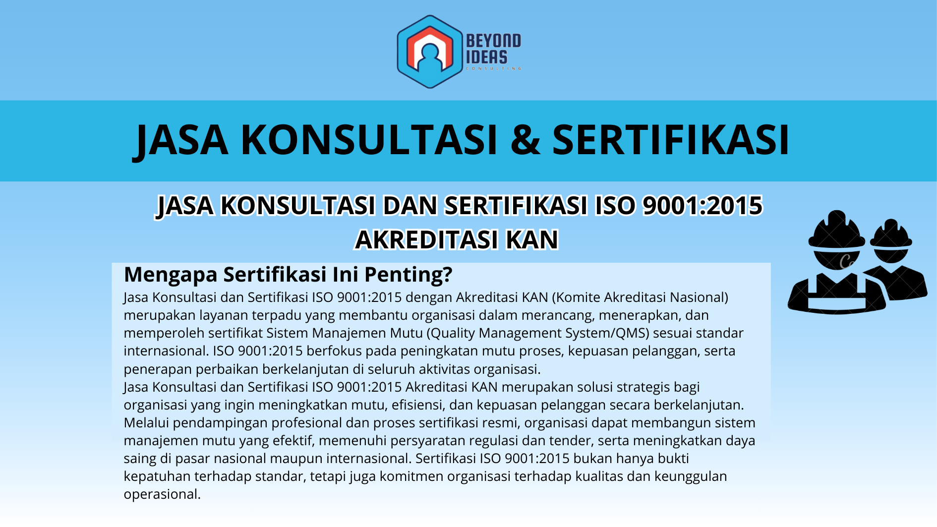 Jasa Konsultasi dan Sertifikasi ISO 9001:2015 Akreditasi KAN
