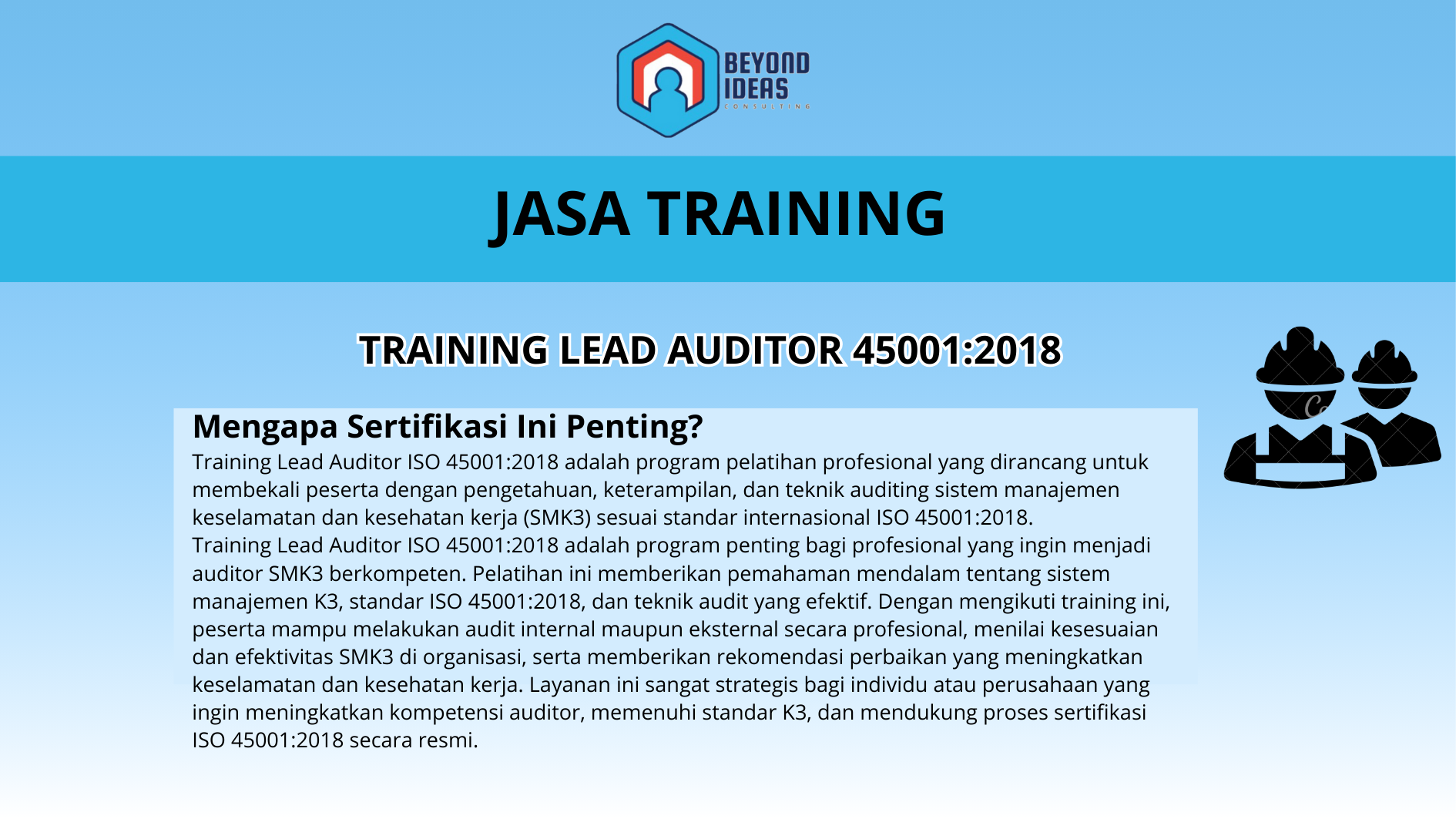 Training lead auditor 45001:2018
