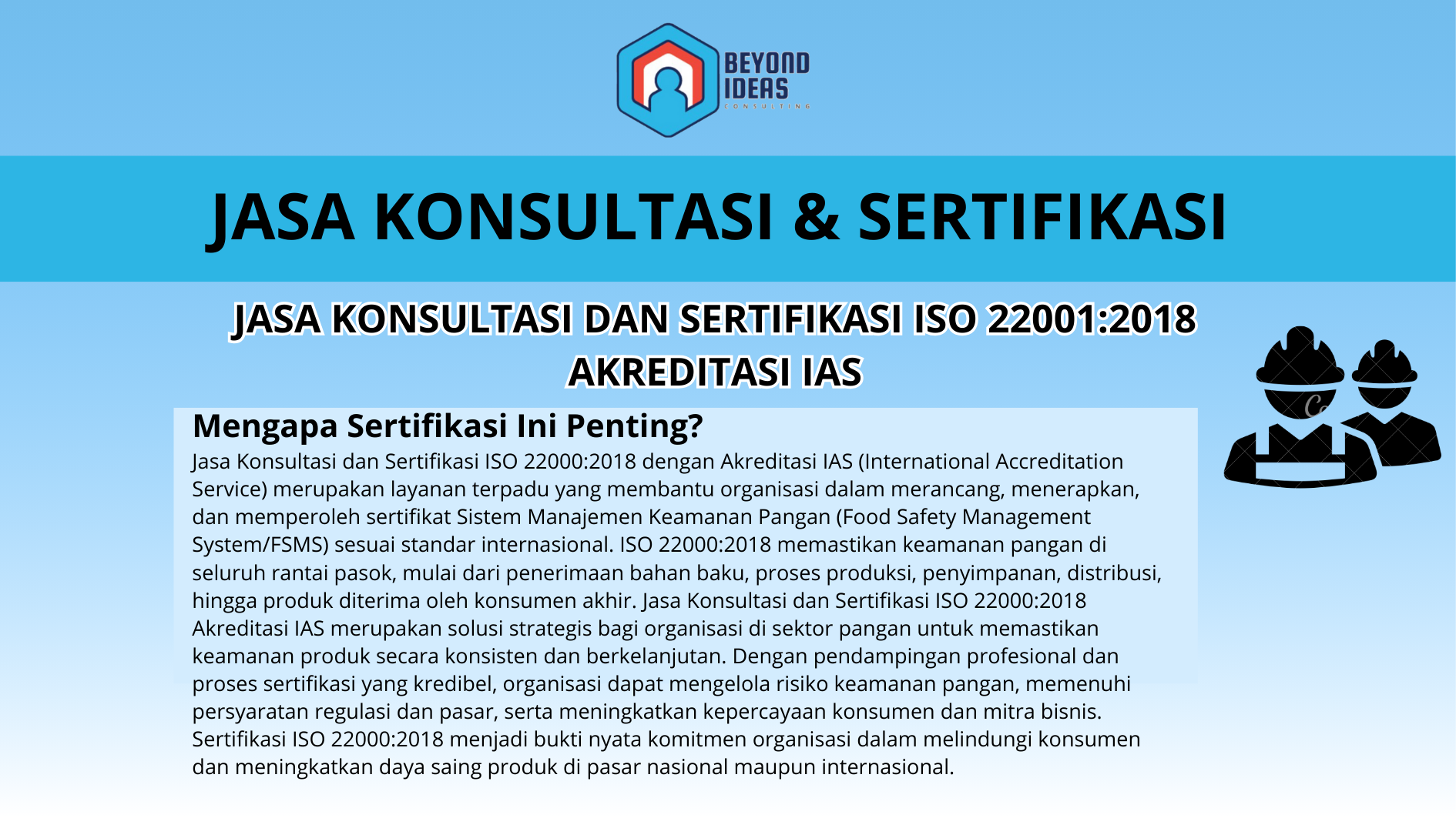 Jasa Konsultasi dan Sertifikasi ISO 22001:2018 Akreditasi IAS