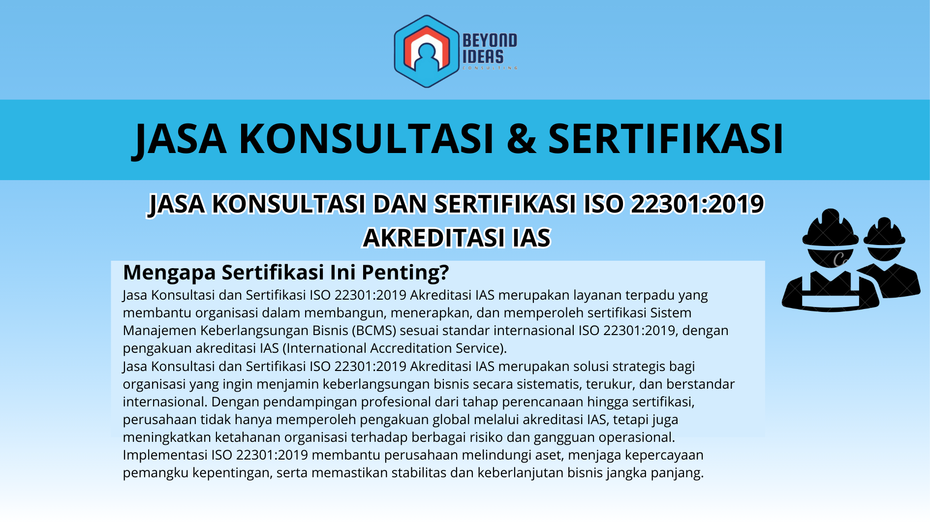 Jasa Konsultasi dan Sertifikasi ISO 22301:2019 Akreditasi IAS